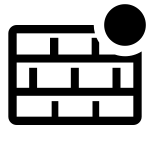 Firewall Outline Badged SVG Icon